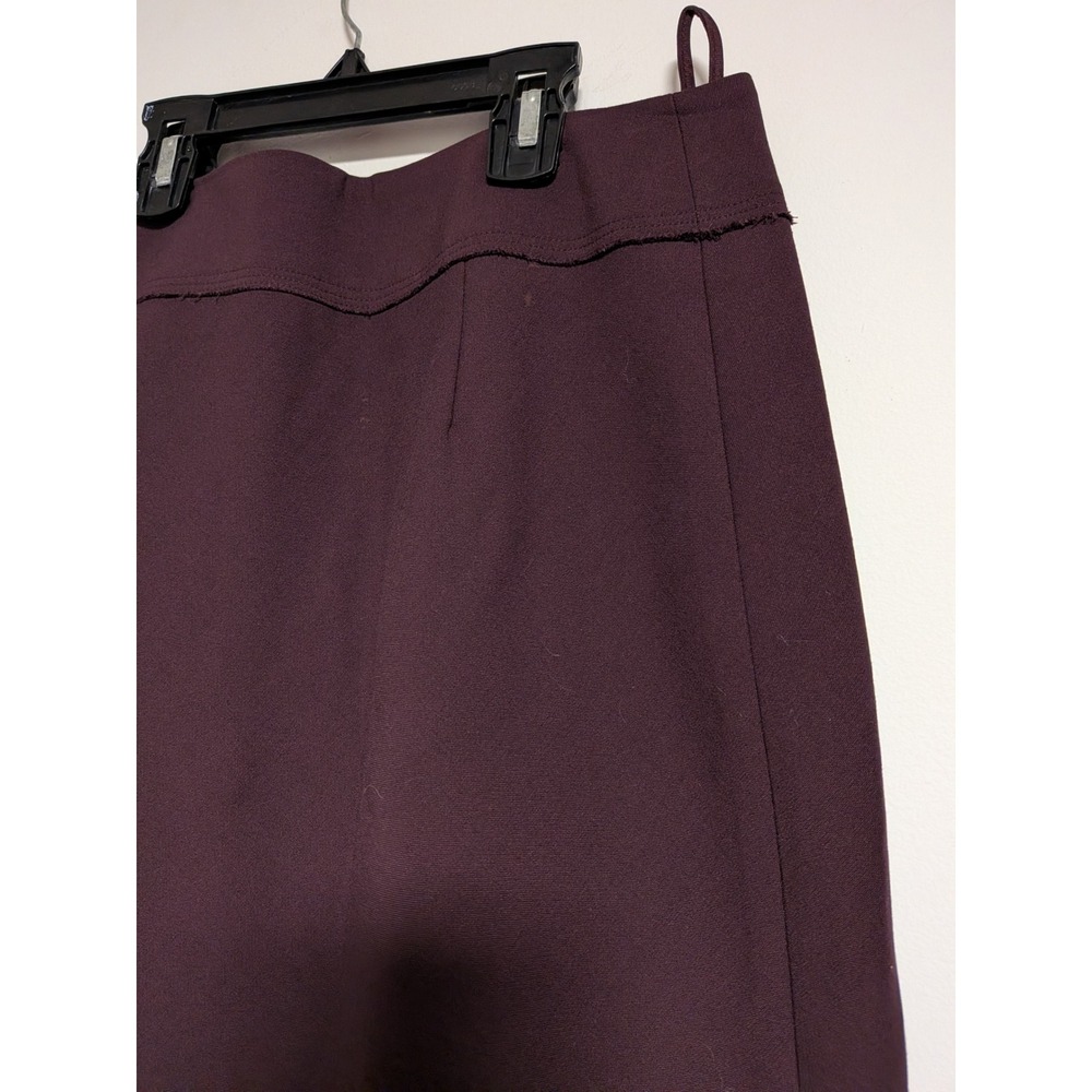 Salvatore Ferragamo‎ Burgundy Wool Blend Raw Edge Pencil Skirt Made in Italy 40 - Picture 8 of 15
